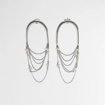 CHAIN PEARL EZÜST FÜLBEVALÓ 