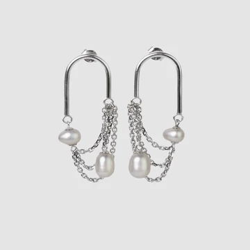 CHAIN PEARL EZÜST FÜLBEVALÓ 