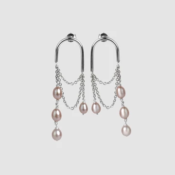 CHAIN PEARL EZÜST FÜLBEVALÓ 