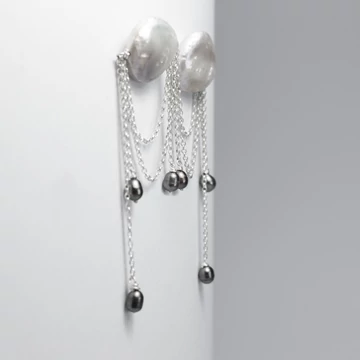 CHAIN PEARL EZÜST FÜLBEVALÓ
