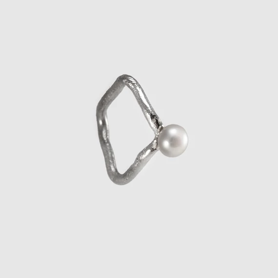MOLD ART PEARL EZÜST GYŰRŰ 