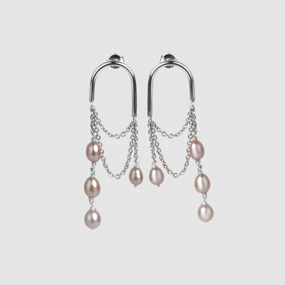 CHAIN PEARL EZÜST FÜLBEVALÓ 