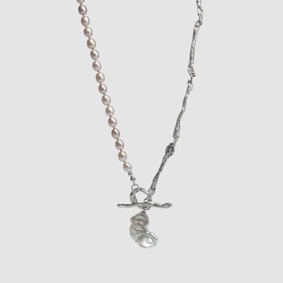 MOLD ART PEARL EZÜST NYAKLÁNC